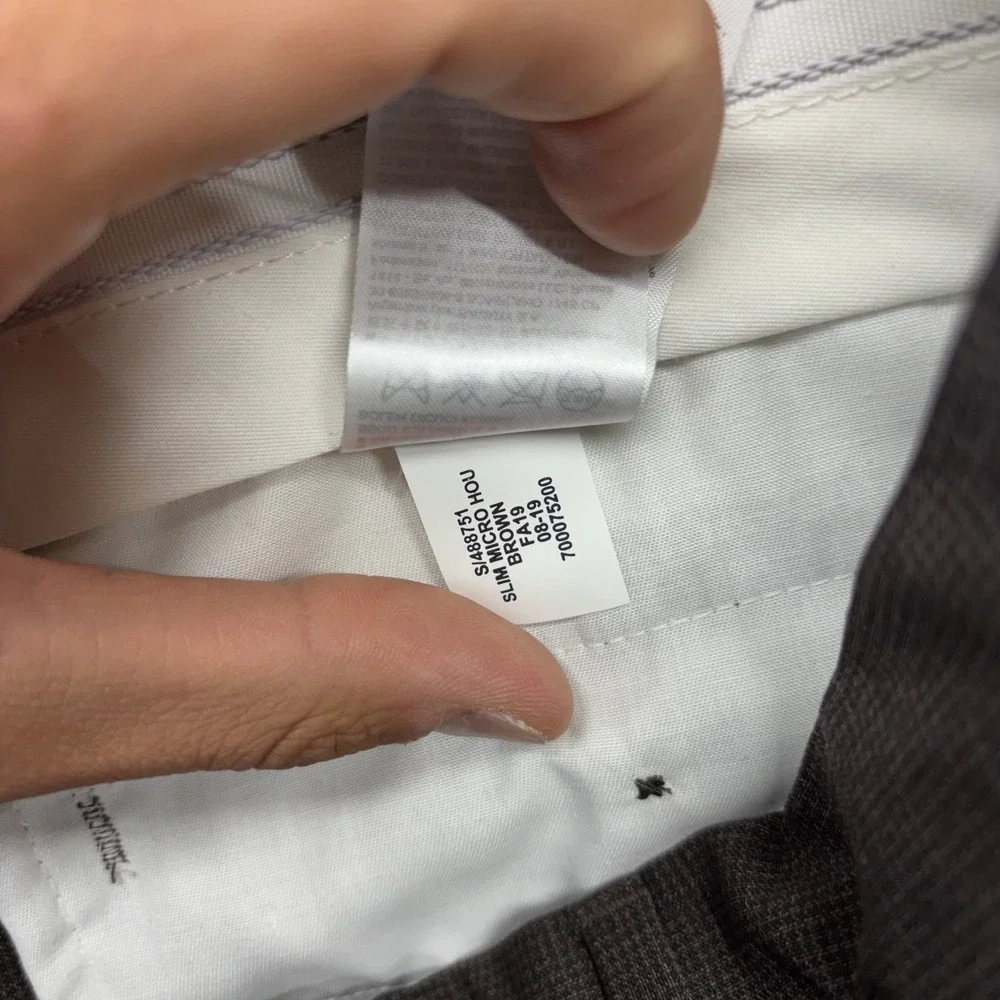Banana Republic Pants Men's 32x30‎ Slim Fit Micro Houndstooth Brown New
